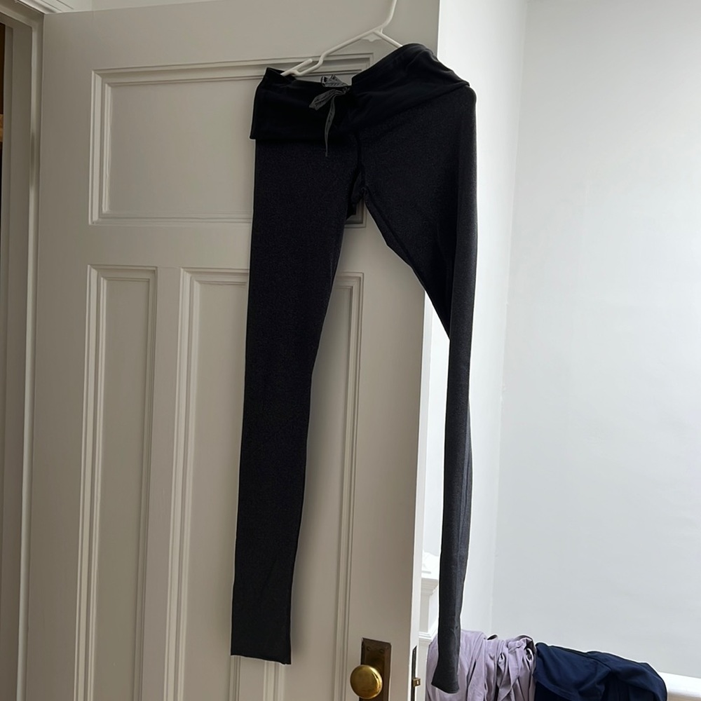 Lululemon heather grey fold over waist leggings 6
